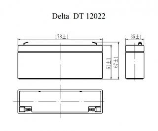 DELTA DT 12022 аккумулятор фото