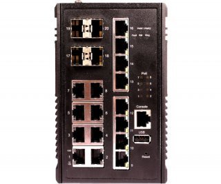 OSNOVO SW-81604/ILB промышленный управляемый (L2+) PoE коммутатор Gigabit Ethernet на 20 портов фото