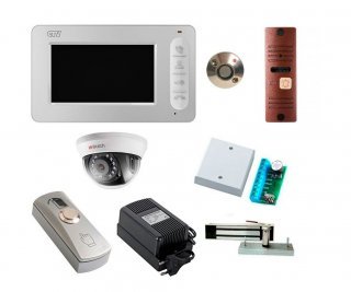Комплект VPZ2S1-CTV-M400 (замок+видеокамера+считыватель touch memory+вызывная панель) фото