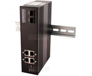 OSNOVO SW-8042/IC промышленный PoE коммутатор Gigabit Ethernet на 6 портов фото
