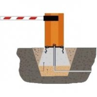 Монтаж шлагбаума с бетонированием основания (стрела более 7 м до 10 м)