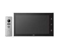 CTV-DP4102FHD комплект видеодомофона с вызывной панелью (видеодомофон черный, вызывная панель серебро)