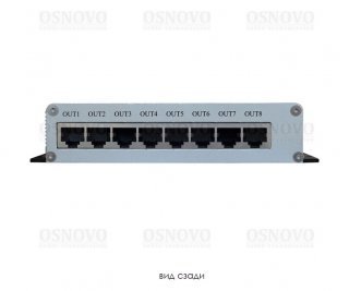 OSNOVO SP-IP8/100(ver.2) устройство грозозащиты для локальной вычислительной сети (скорость до 100 Мбит/с) на 8 портов фото