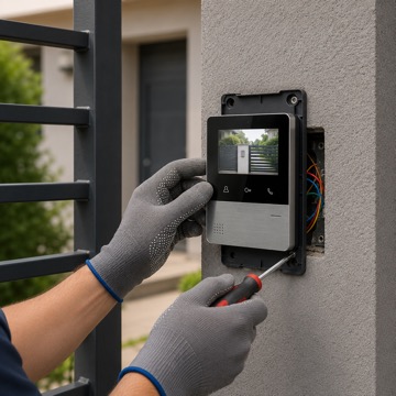 Установку видеодомофонов